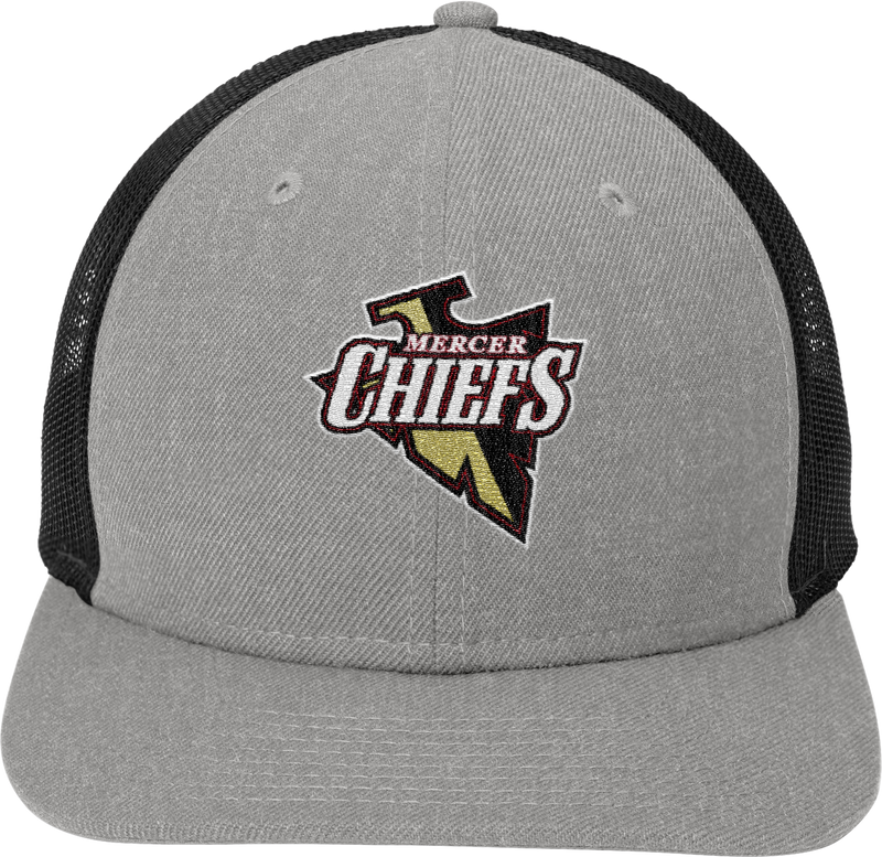 Mercer Chiefs New Era Snapback Low Profile Trucker Cap