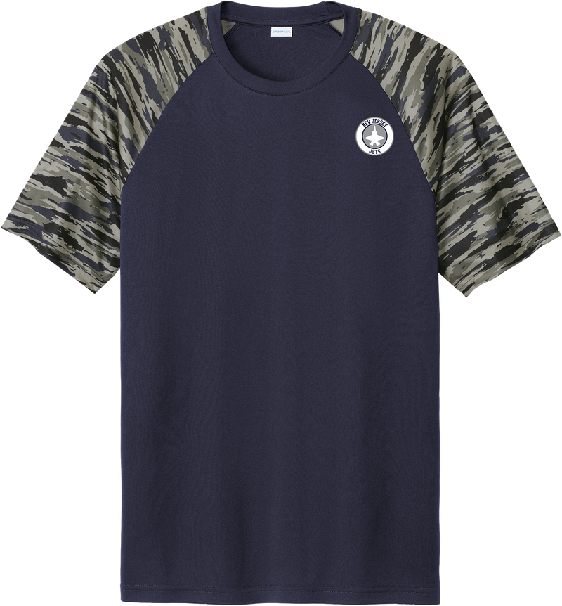 NJ Jets Drift Camo Colorblock Tee