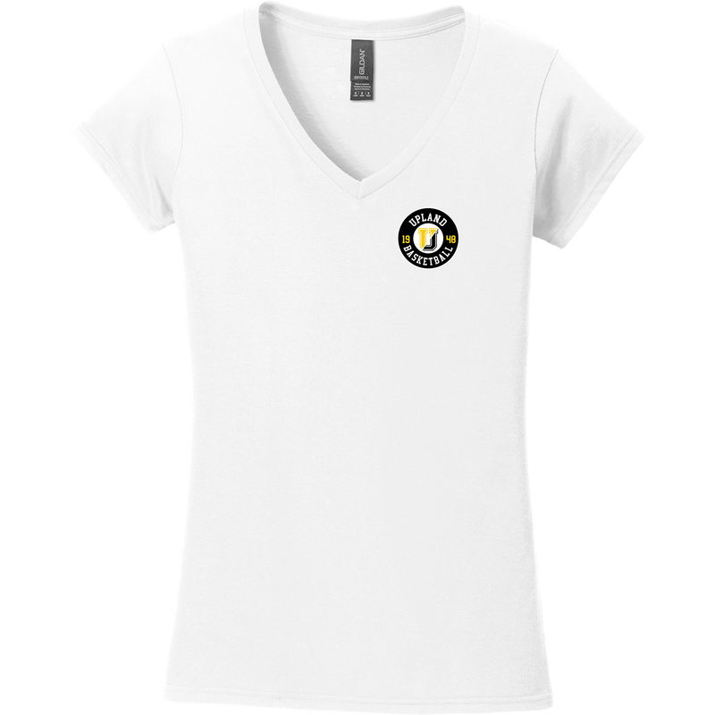 Upland Basketball Softstyle Ladies Fit V-Neck T-Shirt