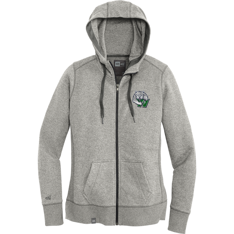 Woodbridge Wolfpack New Era Ladies French Terry Full-Zip Hoodie