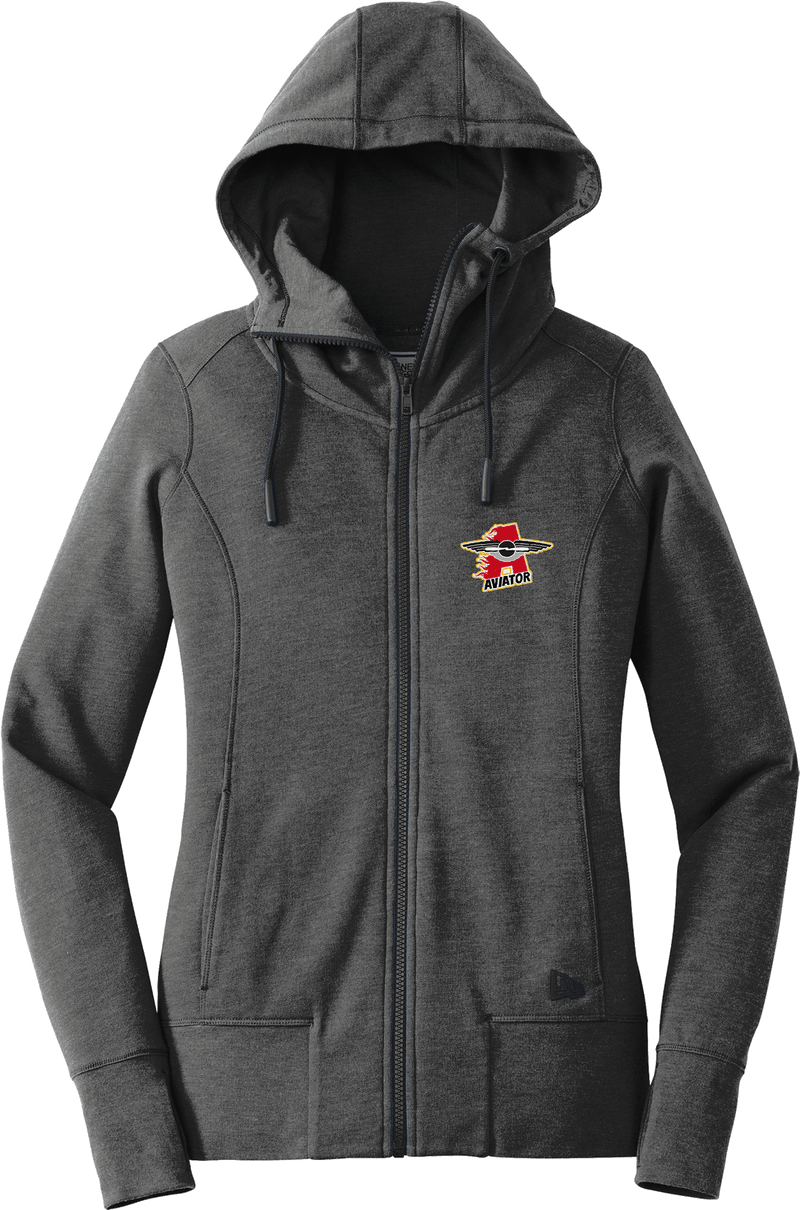 NY Aviators New Era Ladies Tri-Blend Fleece Full-Zip Hoodie