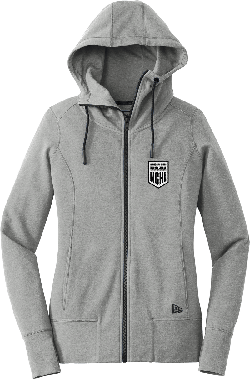 NGHL New Era Ladies Tri-Blend Fleece Full-Zip Hoodie