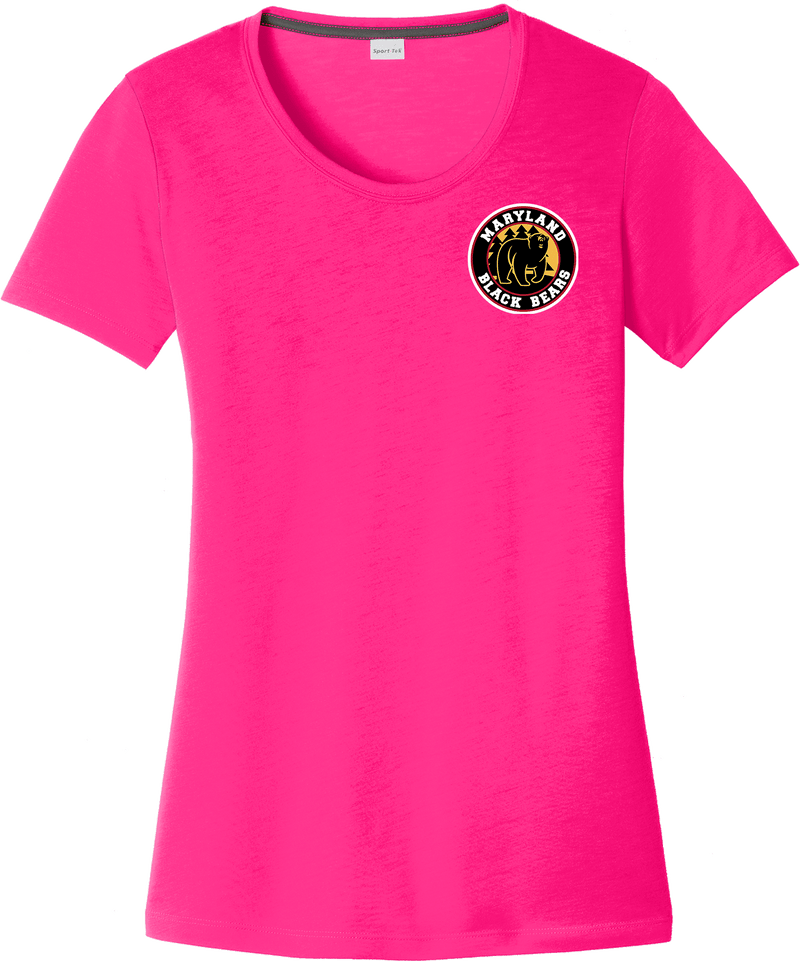 Maryland Black Bears Ladies PosiCharge Competitor Cotton Touch Scoop Neck Tee