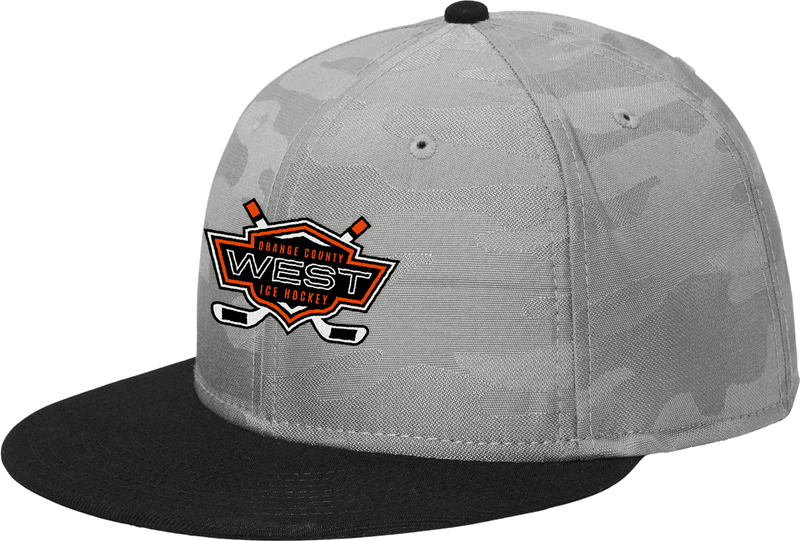 Orange County West New Era Camo Flat Bill Snapback Cap