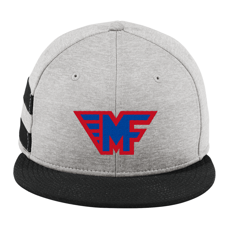 Mid-Fairfield New Era Shadow Heather Striped Flat Bill Snapback Cap