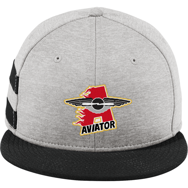 NY Aviators New Era Shadow Heather Striped Flat Bill Snapback Cap