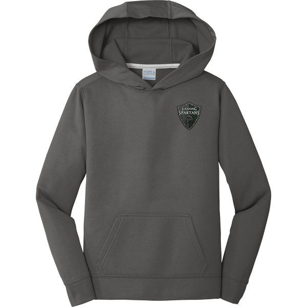 Lansing Spartans Youth Performance Fleece Pullover Hooded Sweatshirt