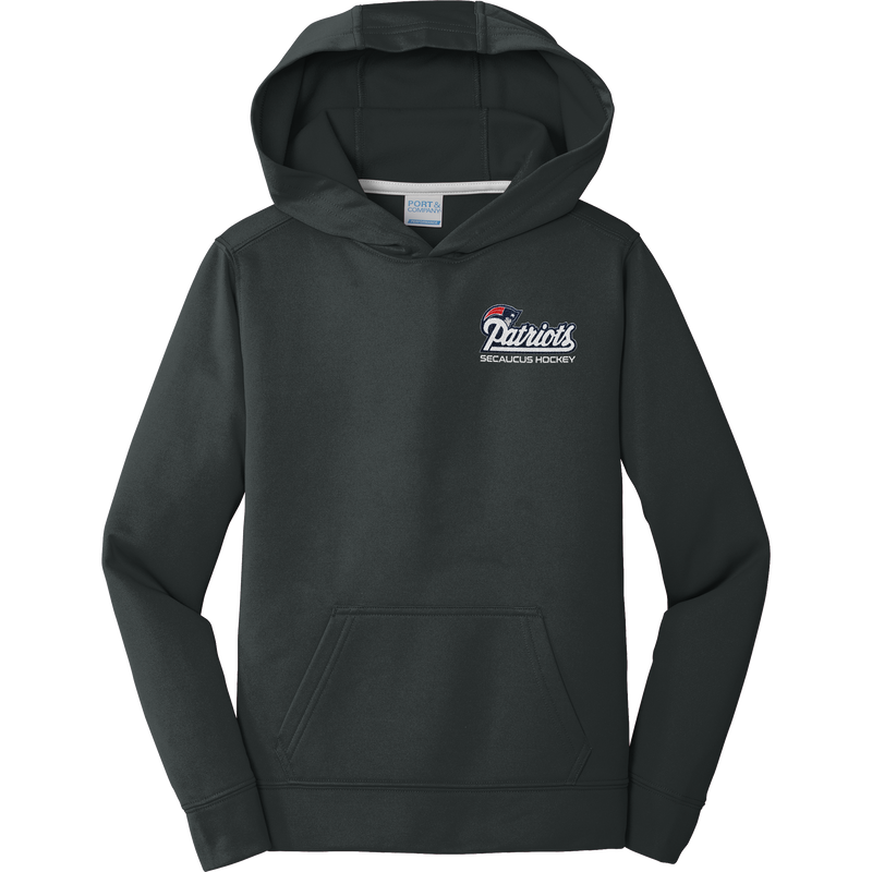 Secaucus Patriots Youth Performance Fleece Pullover Hooded Sweatshirt