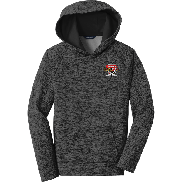 SOMD Sabres Youth PosiCharge Electric Heather Fleece Hooded Pullover