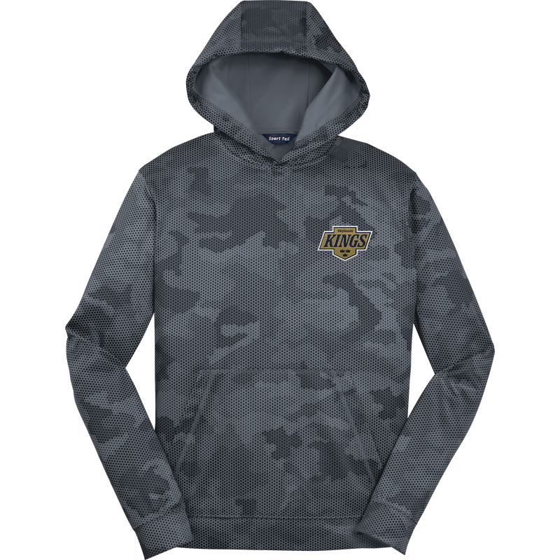 Skylands Kings Youth Sport-Wick CamoHex Fleece Hooded Pullover