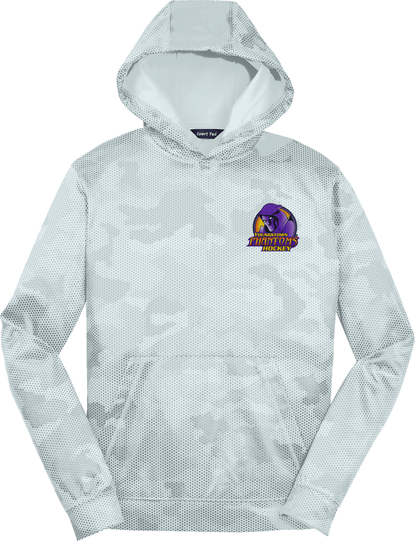 Youngstown Phantoms Youth Sport-Wick CamoHex Fleece Hooded Pullover