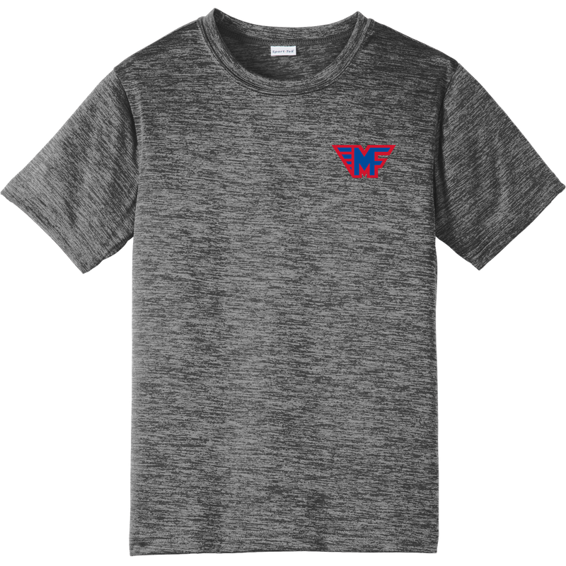 Mid-Fairfield Youth PosiCharge Electric Heather Tee